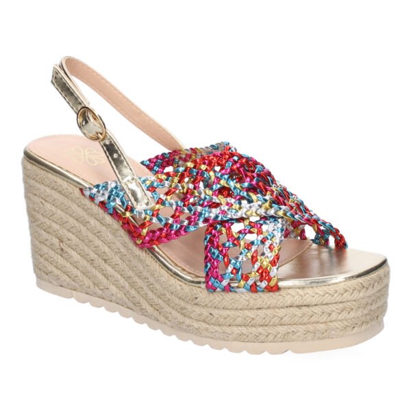 Sandalia de Cu?a de Yute para Mujer, Comodas y Elegantes, Dise?o Trenzado en la Pala - Imagen 3