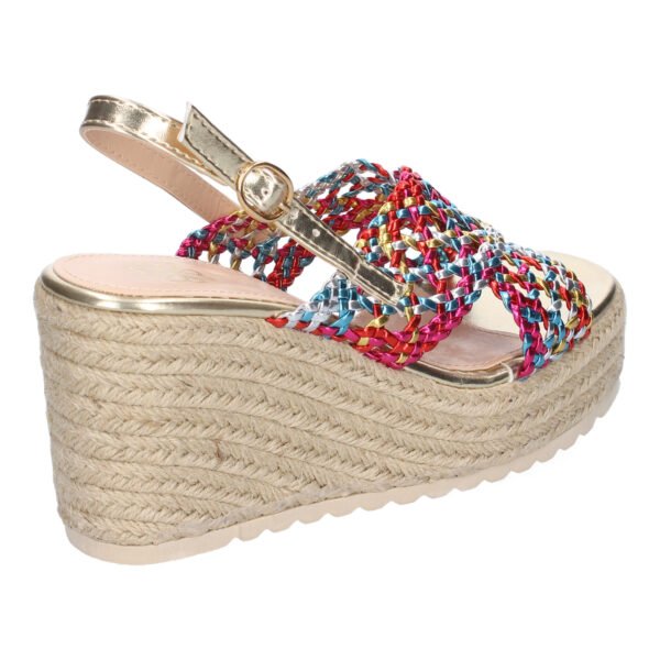 Sandalia de Cu?a de Yute para Mujer, Comodas y Elegantes, Dise?o Trenzado en la Pala - Imagen 4