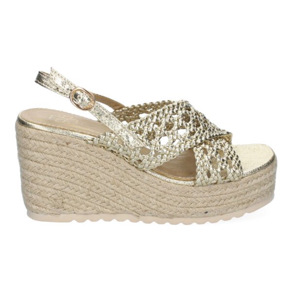 Sandalia de Cu?a de Yute para Mujer, Comodas y Elegantes, Dise?o Trenzado en la Pala - Imagen 2