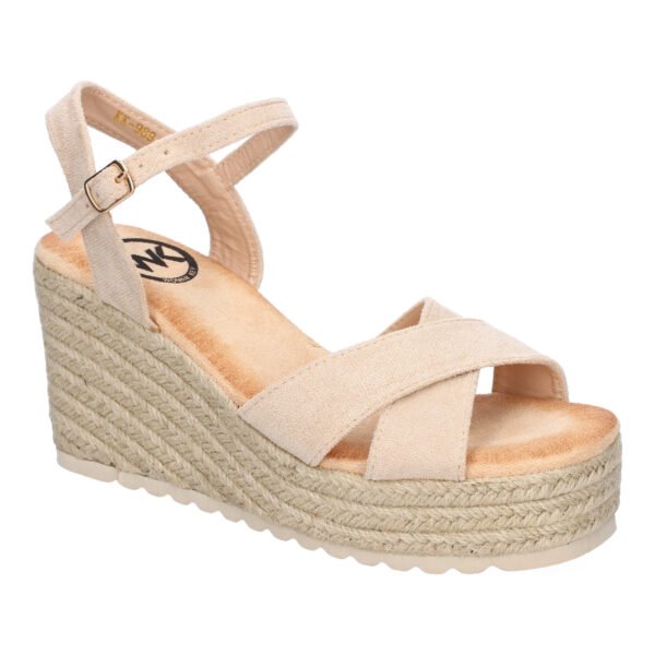 Sandalia de Cu?a de Yute para Mujer, Comodas y Elegantes, Dise?o Trenzado en la Pala - Imagen 3