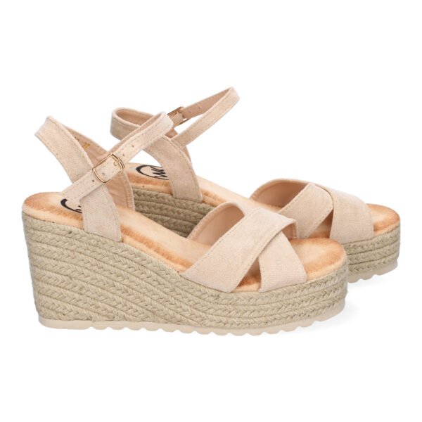 Sandalia de Cu?a de Yute para Mujer, Comodas y Elegantes, Dise?o Trenzado en la Pala - Imagen 5