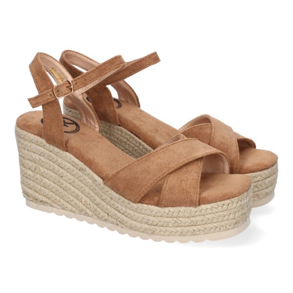 Sandalia de Cu?a de Yute para Mujer, Comodas y Elegantes, Dise?o Trenzado en la Pala