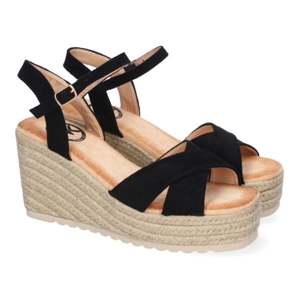 Sandalia de Cu?a de Yute para Mujer, Comodas y Elegantes, Dise?o Trenzado en la Pala