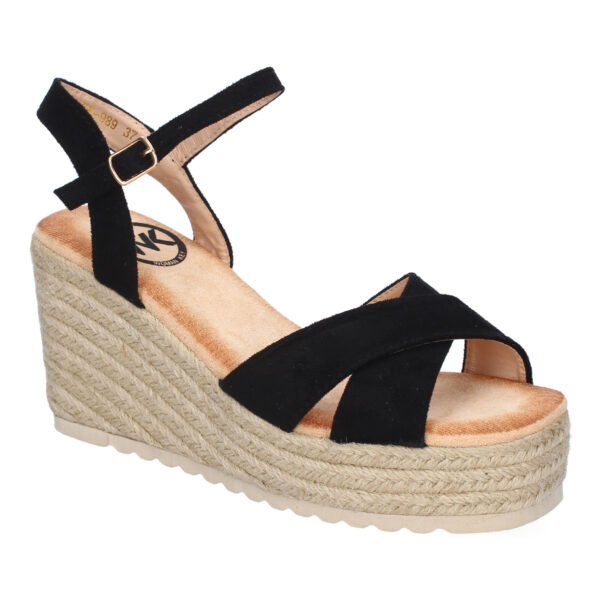 Sandalia de Cu?a de Yute para Mujer, Comodas y Elegantes, Dise?o Trenzado en la Pala - Imagen 3