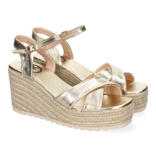 Sandalia de Cu?a de Yute para Mujer, Comodas y Elegantes, Dise?o Trenzado en la Pala
