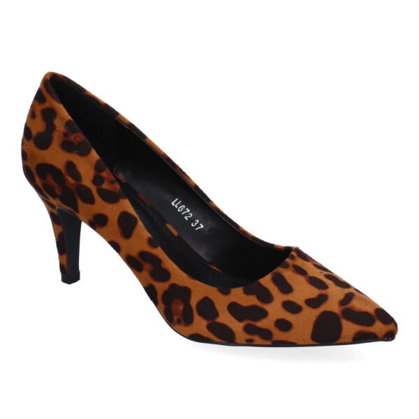 Zapato de Sal?n con Tac?n de Mujer, Estampado Animal Print - Imagen 3