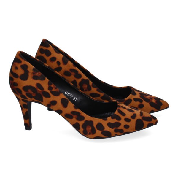Zapato de Sal?n con Tac?n de Mujer, Estampado Animal Print - Imagen 5