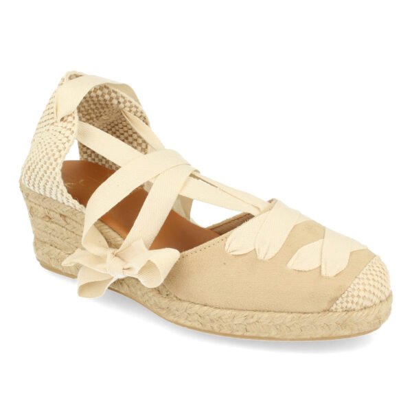 Sandalia de Cu?a con Yute y Cordones - Imagen 3