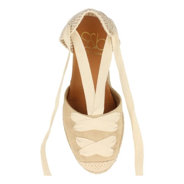 Sandalia de Cu?a con Yute y Cordones - Imagen 4