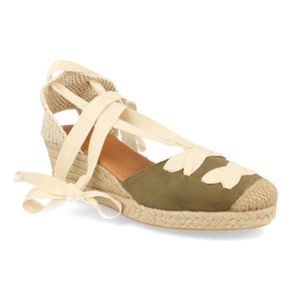 Sandalia de Cu?a con Yute y Cordones - Imagen 3
