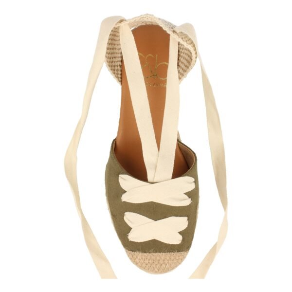 Sandalia de Cu?a con Yute y Cordones - Imagen 4