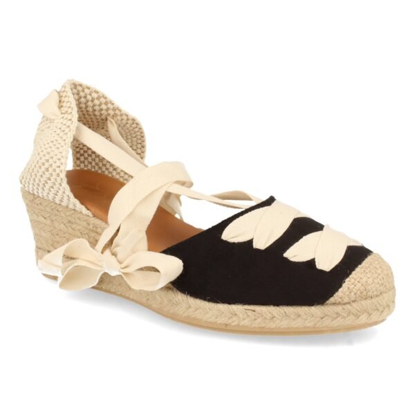 Sandalia de Cu?a con Yute y Cordones - Imagen 3