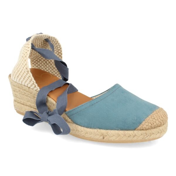 Sandalia de Cu?a con Yute y Cordones - Imagen 3