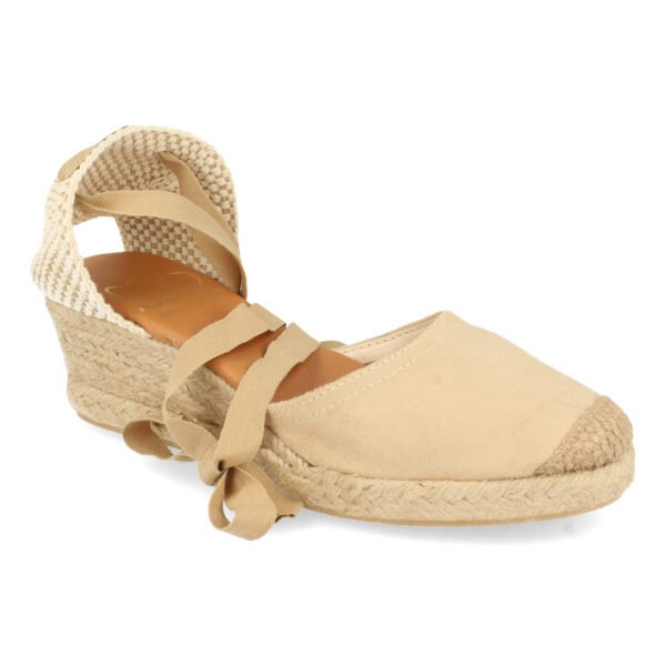 Sandalia de Cu?a con Yute y Cordones - Imagen 3