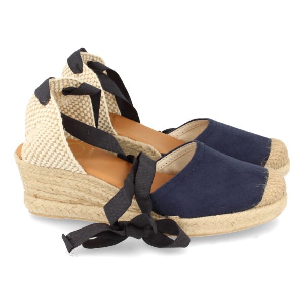 Sandalia de Cu?a con Yute y Cordones