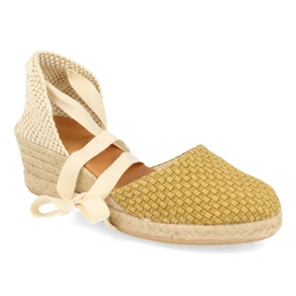 Sandalia de Cu?a con Yute y Cordones - Imagen 3