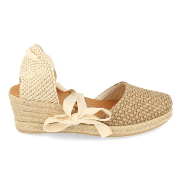 Sandalia de Cu?a con Yute y Cordones - Imagen 2