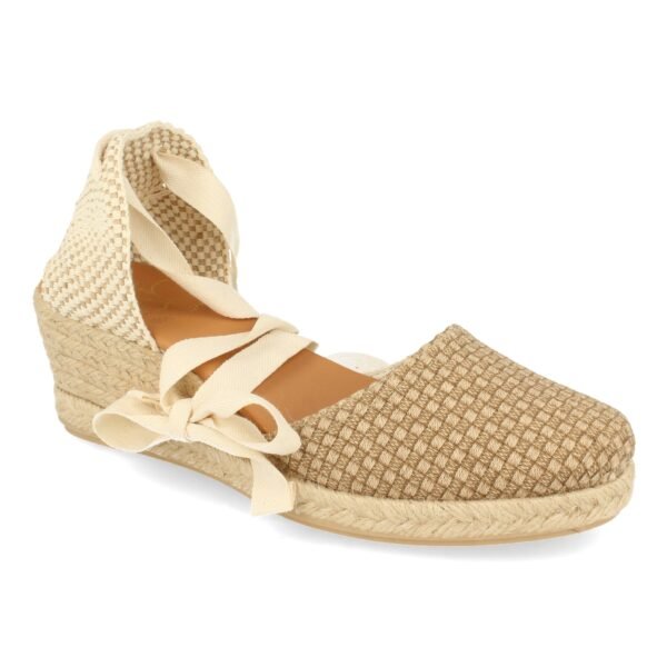 Sandalia de Cu?a con Yute y Cordones - Imagen 3
