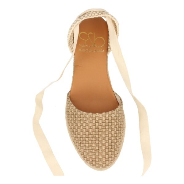 Sandalia de Cu?a con Yute y Cordones - Imagen 4