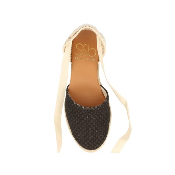 Sandalia de Cu?a con Yute y Cordones - Imagen 4