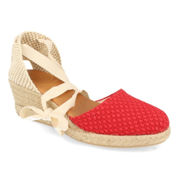 Sandalia de Cu?a con Yute y Cordones - Imagen 3