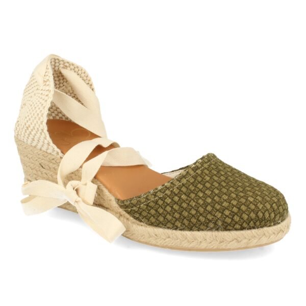 Sandalia de Cu?a con Yute y Cordones - Imagen 3