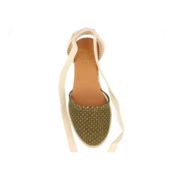 Sandalia de Cu?a con Yute y Cordones - Imagen 4