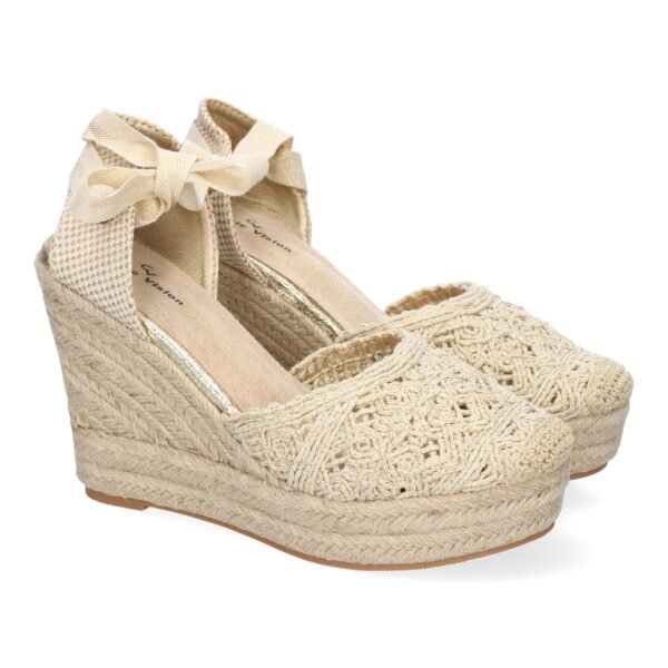 Sandalia de Cu?a de Yute para Mujer, Comodas y Elegantes, Dise?o Moderno con Pala Cerrada