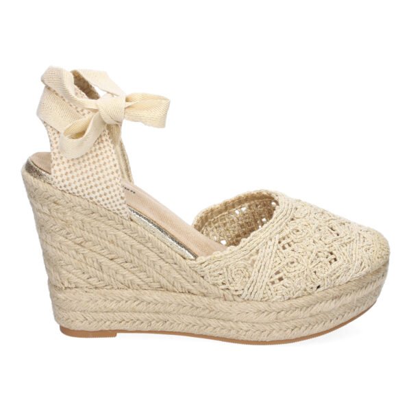 Sandalia de Cu?a de Yute para Mujer, Comodas y Elegantes, Dise?o Moderno con Pala Cerrada - Imagen 2