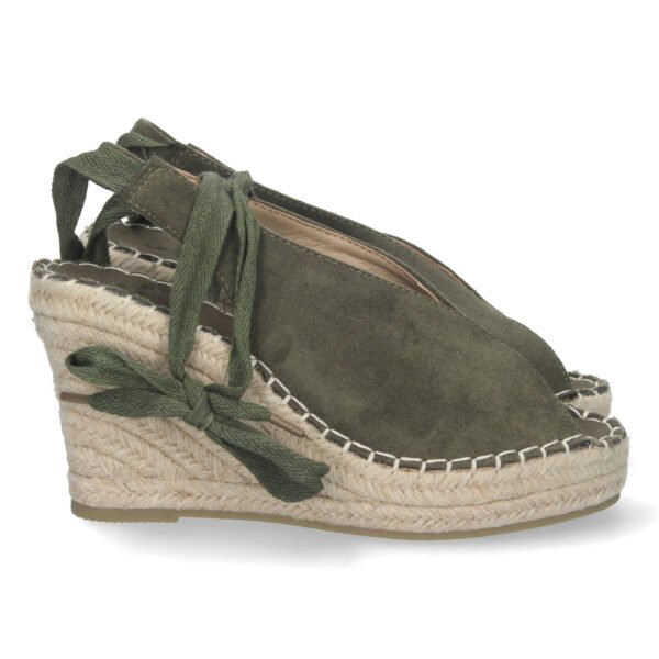Sandalia de Cu?a con Yute y Cordones