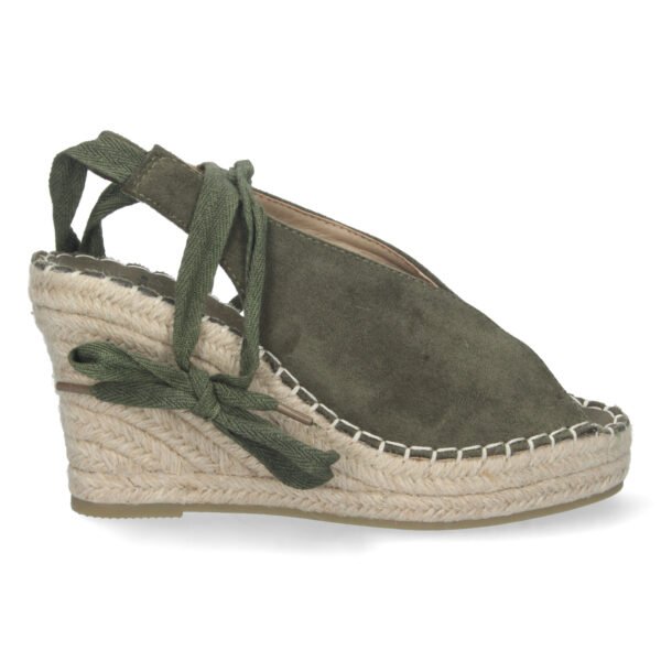 Sandalia de Cu?a con Yute y Cordones - Imagen 2