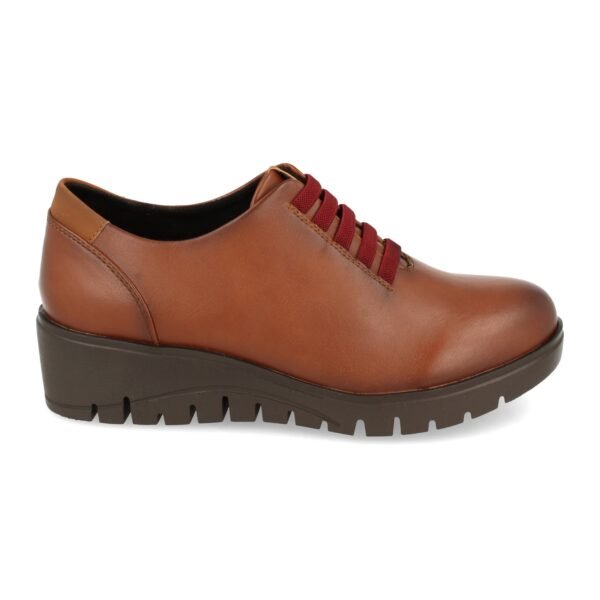 Zapato de Cu?a con Cordones Elasticos