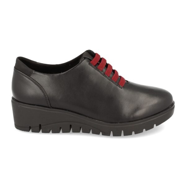 Zapato de Cu?a con Cordones Elasticos