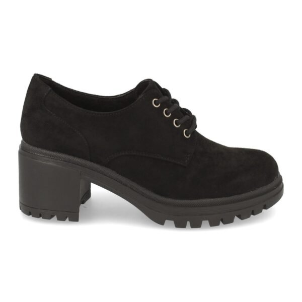 Zapato con Tacon Estilo Blucher con Cordones