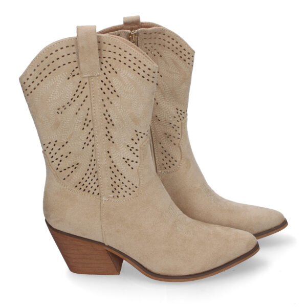 Bot?n de Tac?n Campero para Mujer, Estilo Vaquero, Elegantes - Imagen 5