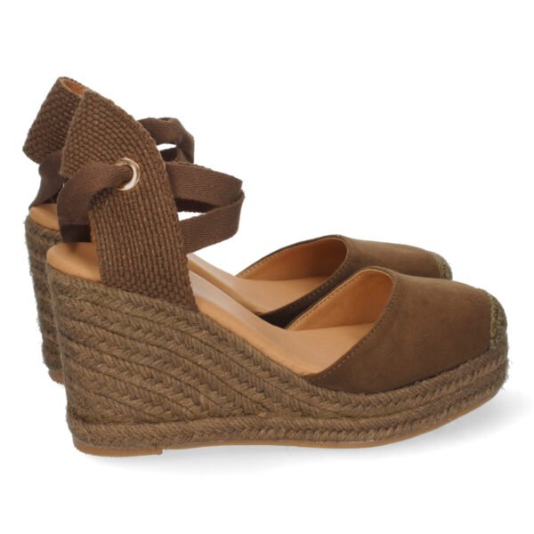 Sandalia de Cu?a con Yute y Cordones - Imagen 4