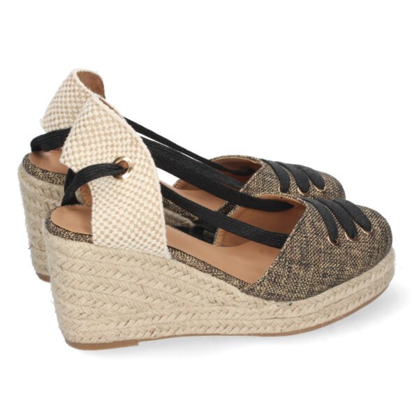 Sandalia de Cu?a con Yute y Cordones - Imagen 4