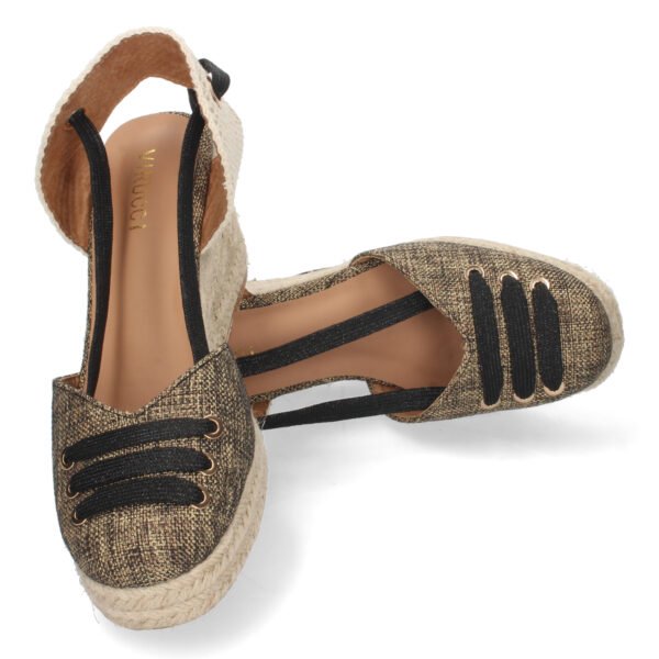 Sandalia de Cu?a con Yute y Cordones - Imagen 5