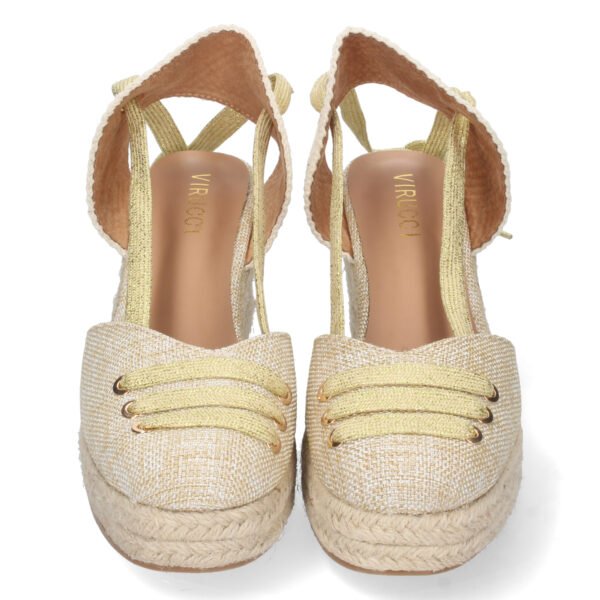 Sandalia de Cu?a con Yute y Cordones - Imagen 3