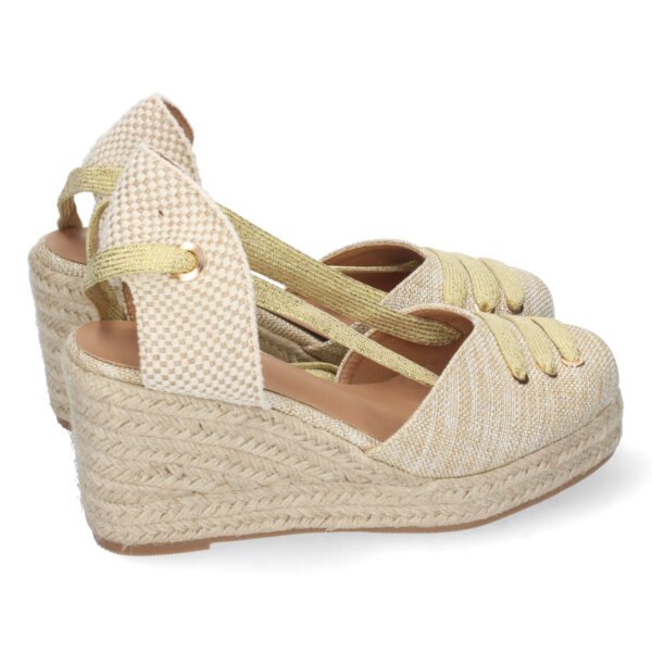 Sandalia de Cu?a con Yute y Cordones - Imagen 4