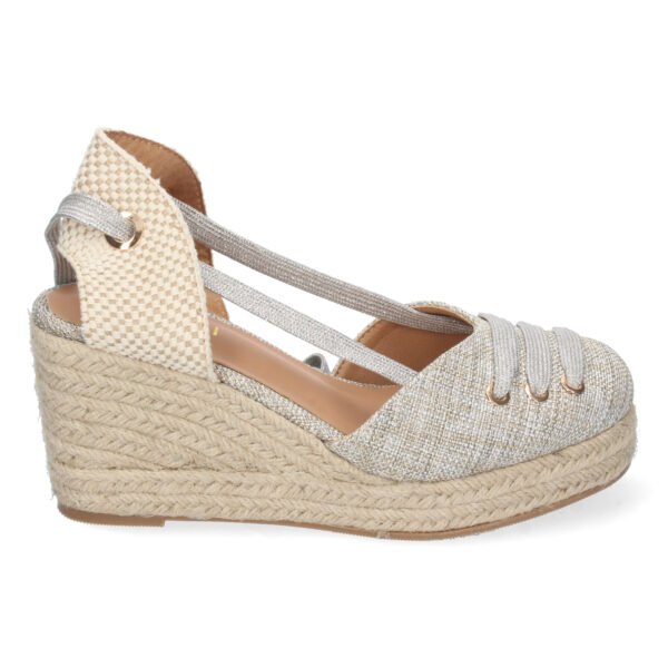 Sandalia de Cu?a con Yute y Cordones - Imagen 2