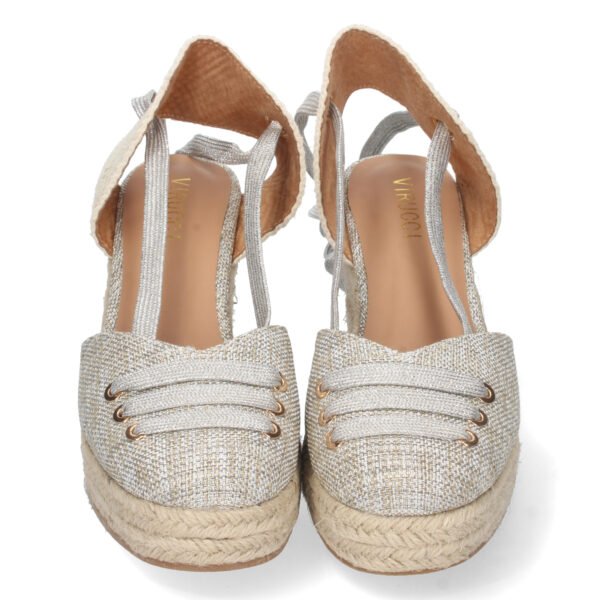 Sandalia de Cu?a con Yute y Cordones - Imagen 3