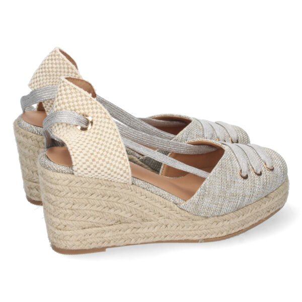 Sandalia de Cu?a con Yute y Cordones - Imagen 4