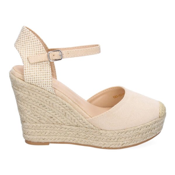 Sandalia de Cu?a de Yute para Mujer, Comodas y Elegantes, Dise?o Moderno con Punta Bordada - Imagen 2