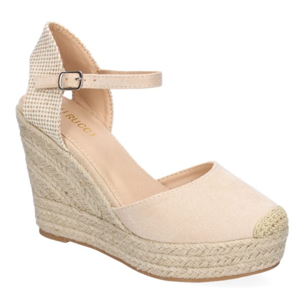 Sandalia de Cu?a de Yute para Mujer, Comodas y Elegantes, Dise?o Moderno con Punta Bordada - Imagen 3