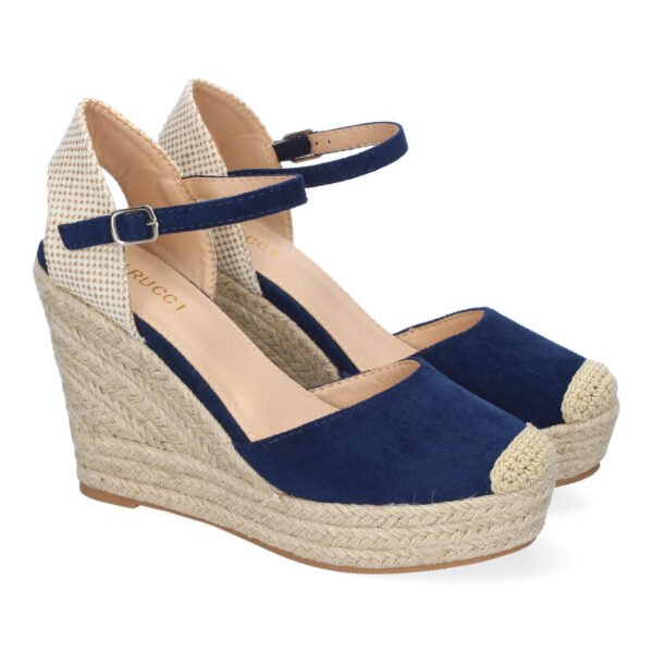 Sandalia de Cu?a de Yute para Mujer, Comodas y Elegantes, Dise?o Moderno con Punta Bordada