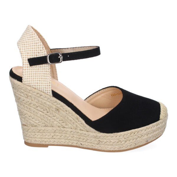 Sandalia de Cu?a de Yute para Mujer, Comodas y Elegantes, Dise?o Moderno con Punta Bordada - Imagen 2