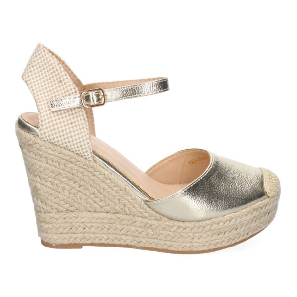 Sandalia de Cu?a de Yute para Mujer, Comodas y Elegantes, Dise?o Moderno con Punta Bordada - Imagen 2