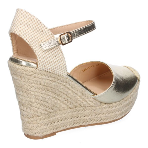 Sandalia de Cu?a de Yute para Mujer, Comodas y Elegantes, Dise?o Moderno con Punta Bordada - Imagen 4