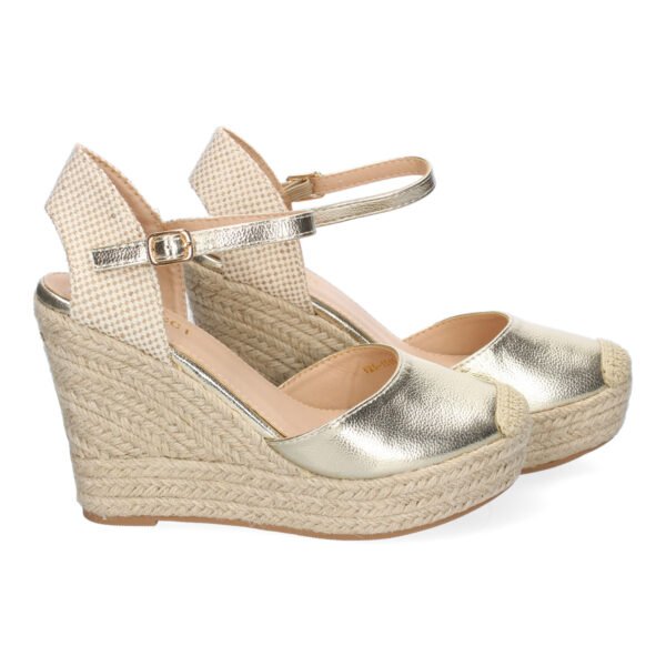 Sandalia de Cu?a de Yute para Mujer, Comodas y Elegantes, Dise?o Moderno con Punta Bordada - Imagen 5